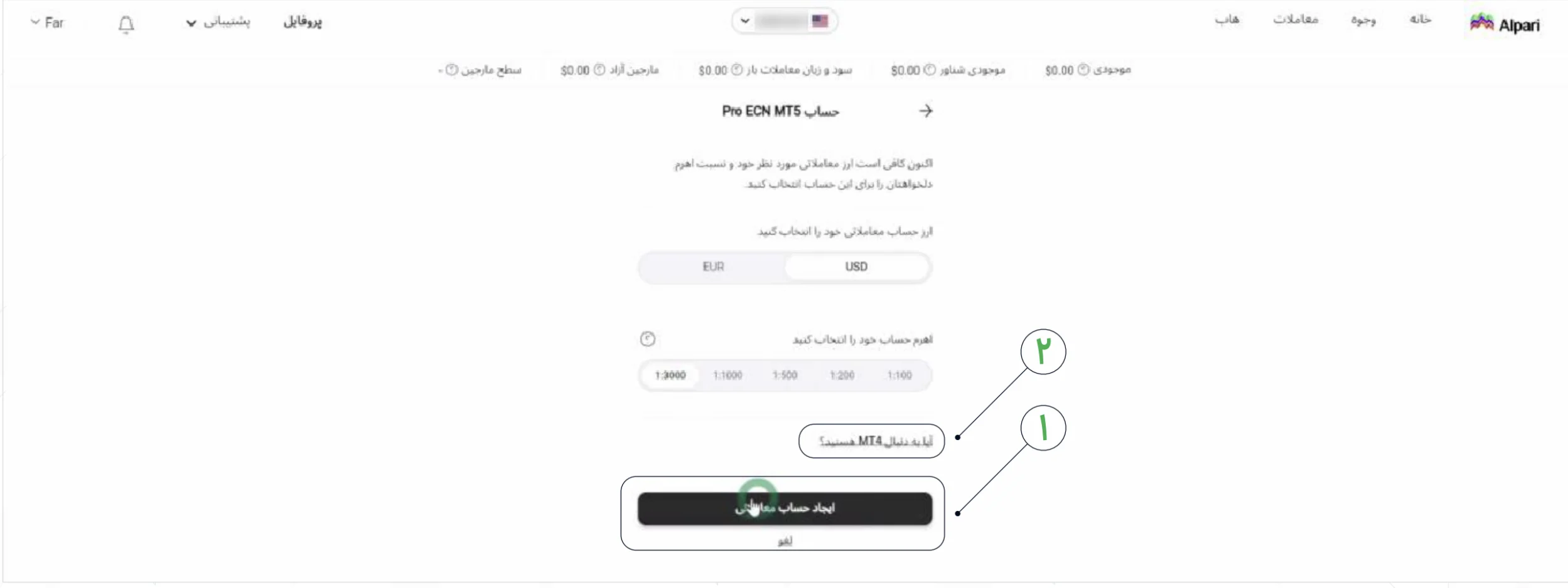 انتخاب ارز پایه و لوریج